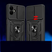 Zore Galaxy ile uyumlu A07 Kılıf Magnetik Standlı Kamera Korumalı Sürgülü Vega Kapak - 7