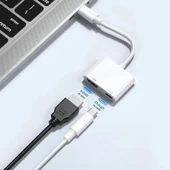 Zore Type-C to Type-C PD100W + HDMI 4K@30Hz 2in1 Adaptör - 8