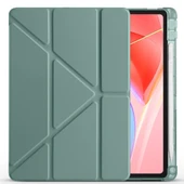 Zore Lenovo ile uyumlu Tab TB-311FU Kılıf Tri Folding Kalem Bölmeli Standlı Kılıf - 2