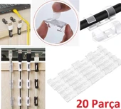 CEYLAN ADAM  20'li Yapışkanlı Kablo Sabitleyici Şeffaf Klips thumbnail 1