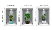 CEYLAN ADAM  3D Çiçek Vazo Duvar Sticker 3 lü Set GRİ Fon thumbnail 2