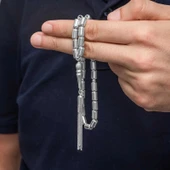 Gümüş Kapsül Kesim Erkek Tesbih - 2