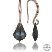 Supertrend Swa Crystal Taşlı Gümüş Yeşil Taşlı Damla Sallantılı Kadın Küpe thumbnail 1