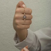 Supertrend Gümüş Rose Nazar Boncuklu Kadın Bileklik thumbnail 4