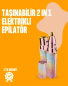 Mini USB Şarjlı Elektrikli Epilatör – Kaş ve Yüz Tüy Temizliği İçin 2'si 1 Arada - 1