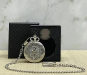 CEYLAN ADAM Özel Kutulu Gümüş Köstekli Saat Alk4672 thumbnail 1