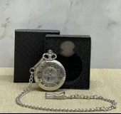 CEYLAN ADAM Özel Kutulu Rakamlı Gümüş Köstekli Saat Alk4662 thumbnail 1