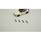 Porsche Logo Jant Torpido Direksiyon 9mm Damla Sticker Logo Seti thumbnail 2