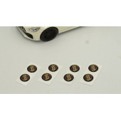 Porsche Logo Jant Torpido Direksiyon 9mm Damla Sticker Logo Seti thumbnail 4