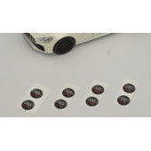 Audi Logo Jant Torpido Direksiyon 9mm Damla Sticker Logo Seti thumbnail 4