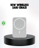 iPhone Serileri ile Uyumlu MagSafe Manyetik Araç Telefon Tutucu ve Şarj Cihazı - 1