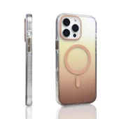 Apple iPhone 16 Pro Max Kılıf M-safe Şarj Özellikli Transparan Renk Geçişli Zore Toros Kapak thumbnail 3