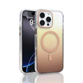 Apple iPhone 16 Pro Max Kılıf M-safe Şarj Özellikli Transparan Renk Geçişli Zore Toros Kapak thumbnail 1