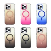 Apple iPhone 16 Pro Max Kılıf M-safe Şarj Özellikli Transparan Renk Geçişli Zore Toros Kapak thumbnail 12