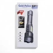 Gold-police Gp-282 Uzun Menzilli Güçlü Şarjlı 10000 Lümen El Feneri 11 Mod Çakar Işıklı Kırmızı-mavi-yeşil Led - 3
