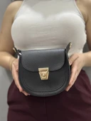 Klasik kapaklı siyah cilt çanta thumbnail 2