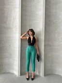 Kemerli havuç pantolon thumbnail 5