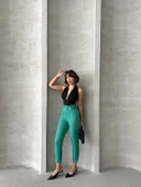 Kemerli havuç pantolon thumbnail 3