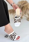 Evra Zebra Triko Topuklu Terlik - 2