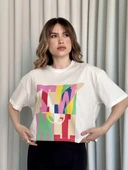 Baskılı crop tişört thumbnail 2