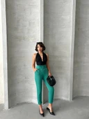 Kemerli havuç pantolon thumbnail 6