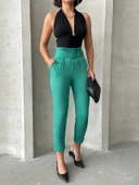 Kemerli havuç pantolon thumbnail 1