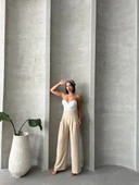 Pileli keten pantolon s255046 thumbnail 6