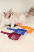Aralıklı Plastik kedi Kumu Küreği,Temizleme Eleme Küreği Sarı - 2
