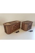 Tip Box Bahşiş Tip Kutusu Ahşap Kumbara Anahtarlı Kilitli Bahşiş Için Kumbara Bahşiş Kutusu - 4
