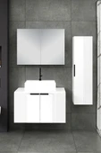 80 cm Chester Banyo Dolabı + 30 cm Boy Dolabı - 1