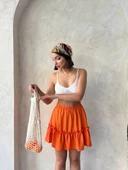 Çingene keten etek turuncu s24808 thumbnail 7