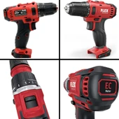 FLEX Şarjlı Vidalama Ve Detaylı Temizlik Fırça Seti - DD 2G Matkap, 3lü Fırça (10.8V 2.5AH Akülü) - 2