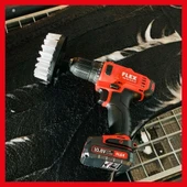 FLEX Şarjlı Vidalama Ve Detaylı Temizlik Fırça Seti - DD 2G Matkap, 3lü Fırça (10.8V 2.5AH Akülü) - 6