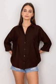 Cepli salaş gömlek koyu kahve t1010 thumbnail 3