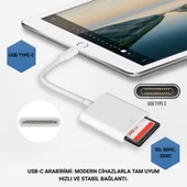 Polham USB-C To SD / Hafıza Kart Okuyucu | Tak & Çalıştır Kamera Kart Dönüştürücü, Telefon, Tablet PC Uyumlu - 8