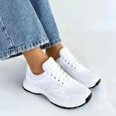 Slar Beyaz Cilt Bağcıklı Spor Ayakkabı thumbnail 4