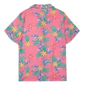 Anemoss Mercan Desenli %100 Viskon Yumuşak Nefes Alabilir Kumaşlı Erkek Gömlek thumbnail 2