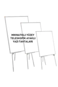 Panda 80x120 Cm Mıknatıslı Yüzey Yazı Tahtası Teleskopik Ayaklı Pano thumbnail 2