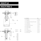 IK MULTI 1.5 ve MULTI PRO 2 için Yedek Nozzle Kiti - 2 Parça - 4