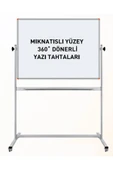 Panda 120x200 Cm Mıknatıs Yüzey Mobil Yazı Tahtası 360° Dönerli Pano thumbnail 1