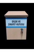 Panda Kilitli Ahşap Dilek ve Şikayet Posta Kutusu h37x24x16cm - 1