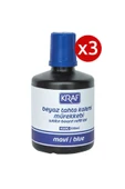 KRAF 3 Adet Kraf Beyaz Yazı Tahtası Mürekkebi 100ml Mavi - 1