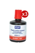 KRAF 3 Adet Kraf Beyaz Yazı Tahtası Mürekkebi 100ml Kırmızı - 1