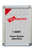 DESMARK 25 mm B2(50x70) Rondo Köşe Alüminyum Aç-Kapa Çerçeve – Poster & Afiş Çerçevesi (Gümüş Eloksallı) thumbnail 1