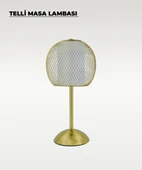 Gold Telli Masa Lambası - Dokunmatik - 3 Renk Işık - 3