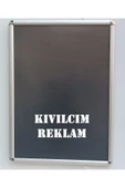 KIVILCIM PLASTİK VE REKLAM ÜRÜNLERİ 5 ADET B2 - 50x70 cm ALÜMİNYUM AÇILIR KAPANIR RONDO ÇERÇEVE - 2