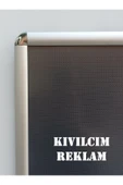 KIVILCIM PLASTİK VE REKLAM ÜRÜNLERİ 5 ADET B2 - 50x70 cm ALÜMİNYUM AÇILIR KAPANIR RONDO ÇERÇEVE - 3