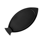 Lava Döküm Balık Tabağı Döküm Demir Yekpare Kulplu Ölçü 20x32cm.-Bordo - 3