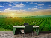 Çiçek Bahçesi Manzaralı Duvar Kağıdı Baskı thumbnail 4