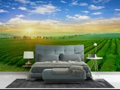 Çiçek Bahçesi Manzaralı Duvar Kağıdı Baskı thumbnail 2